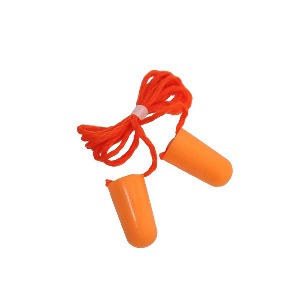 3M 귀마개 1110 끈 있는 청력보호 부드러운 소재 오렌지 컬러